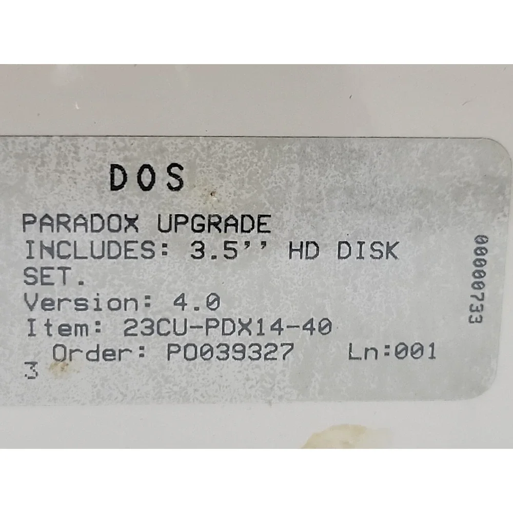 Vintage Borland Paradox for DOS 4.0 database software 3.5